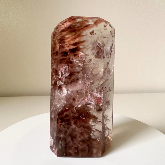 Fire Amphibole Quartz Angel Phantom Quartz Tower Crystal Natural - Picture 1 of 5